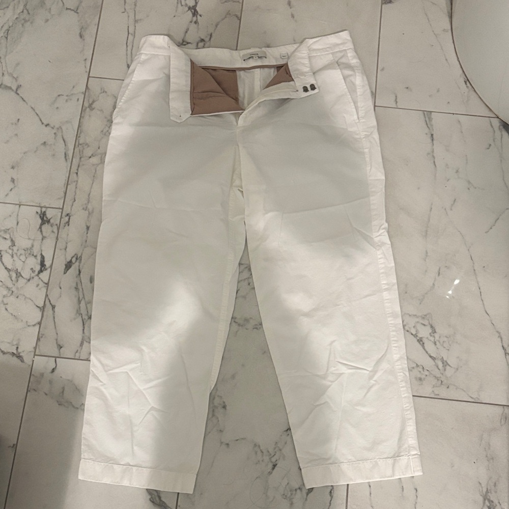 Vince White and Tan Trousers